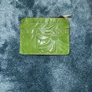 Patricia Nash Green Embossed Card Holder